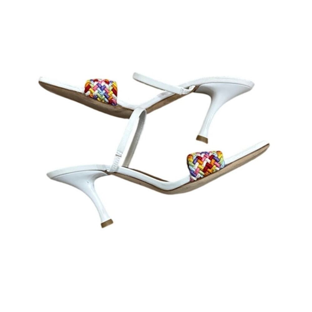 Malone Souliers Frida Two Band Multicolored Sandal Handmade in Italy Size 7.5
